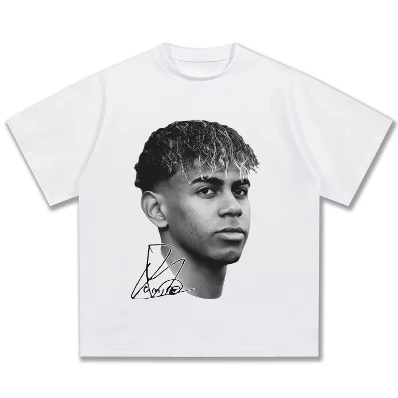 American Hip Hop 2026 New Yamal American Retro Cotton Crew Neck T-Shirt Men'S and Women'S Retro Fashion Short Sleeve Top