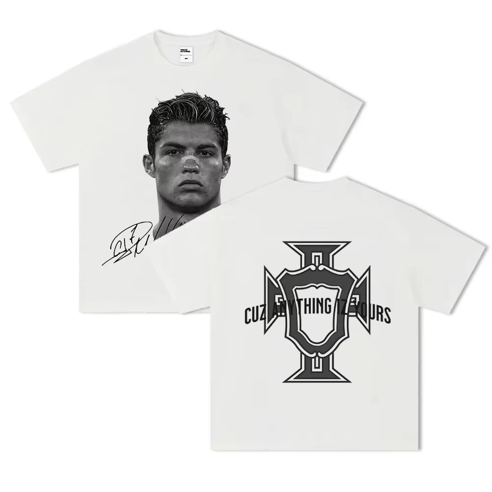 Neymar American Football Star Print 100%Cotton Short-Sleeved T-Shirt Men Women Clothing Athleisure Print Fashion Oversize Tee