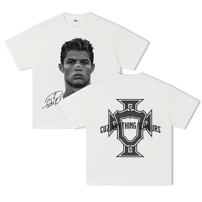 Neymar American Football Star Print 100%Cotton Short-Sleeved T-Shirt Men Women Clothing Athleisure Print Fashion Oversize Tee