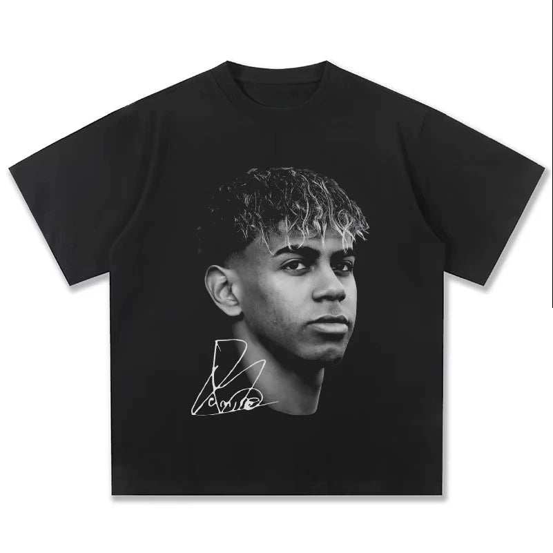 American Hip Hop 2026 New Yamal American Retro Cotton Crew Neck T-Shirt Men'S and Women'S Retro Fashion Short Sleeve Top